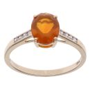 9ct Yellow Gold Citrine Single Stone Ring