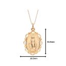 18ct Yellow ﻿Gold on Sterling Silver Madonna Filigree Pendant Necklace
