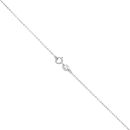 9ct White Gold 0.90ct Brilliant Cut Diamond Cluster Pendant and Chain 18"