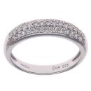 18ct White Gold 0.75ct Brilliant Cut Diamond Half Band Fancy Ring