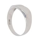 9ct White Gold 0.01ct Diamond Signet Ring