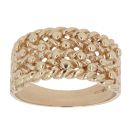 9ct Yellow Gold Four Row Keeper Ring