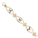9ct Yellow And White Gold Fancy Bracelet 7"