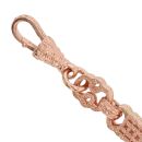 9ct Rose Gold Stars and Bars Bracelet 8.5"