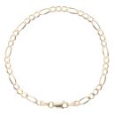 9ct Yellow Gold Figaro Bracelet 7.5"