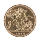 1894 Victoria Old Head UK Half Sovereign Coin