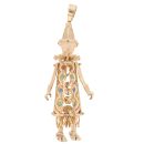 9ct Yellow Gold Multi Gemstone Clown Pendant