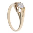 9ct Yellow Gold Cubic Zirconia Solitaire Signet Ring