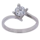 18ct White Gold 1.01ct Diamond Solitaire Twist Ring