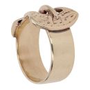 9ct Yellow Gold Patterned Buckle Ring