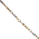 14ct Yellow Gold and White Gold Open Bar Chain 24"
