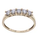 9ct Yellow Gold Cubic Zirconia Five Stone Ring