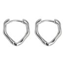 Sterling Silver Waved Hoop Earrings By Icesia