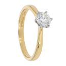 18ct Yellow Gold 0.61ct Diamond Solitaire Ring