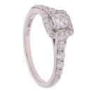 18ct White Gold 0.65ct Diamond Cluster Ring