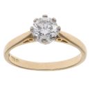 18ct Yellow Gold 0.77ct Brilliant Cut Diamond Solitaire Ring