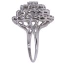 9ct White Gold 2.10ct Brilliant Cut Diamond Cluster Ring
