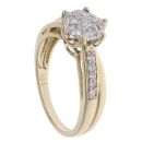 9ct Yellow Gold 0.50ct Brilliant Cut Diamond Cluster Ring