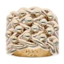 9ct Yellow Gold Four Row Keeper Ring