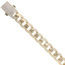 9ct Yellow Gold Cubic Zirconia Curb Bracelet 9"