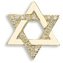 9ct Yellow Gold 0.10ct Diamond Star Of David Pendant