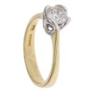 18ct Yellow and White Gold 0.75ct Diamond Solitaire Ring