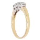 18ct Yellow Gold 0.75ct Brilliant Cut Diamond Trilogy Ring