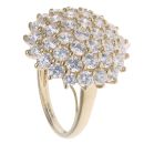 14ct Yellow Gold Cubic Zirconia Cluster Ring