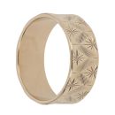 9ct Yellow Gold Patterned Wedding Band 7.8mm