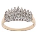 9ct Yellow Gold 0.35ct Brilliant Cut Diamond Fancy Ring