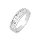 9ct White Gold 1.10ct Baguette Diamond Eternity Ring Lab Grown