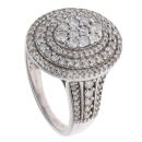 18ct White Gold 1.00ct Brilliant Cut Diamond Cluster Ring