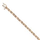 9ct Yellow Gold 1.00ct Brilliant Cut Diamond Fancy Bracelet 6.5"
