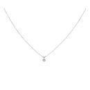 9ct White Gold 0.20ct Diamond Solitaire Pendant and Chain 18"