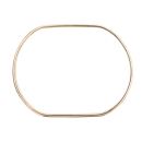 9ct Yellow Gold Oblong Plain Bangle
