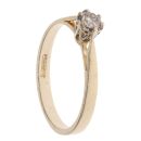 9ct Yellow Gold 0.15ct Brilliant Cut Diamond Solitaire Ring