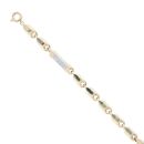 14ct Yellow and White Gold Greek Key Bracelet 8"