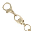 9ct Yellow Gold Patterned and Plain Tulip Bracelet 9"