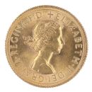 1963 Elizabeth II First Portrait UK Full Sovereign Coin
