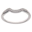 18ct White Gold 0.10ct Diamond Wishbone Ring