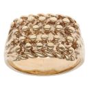9ct Yellow Gold Four Row Keeper Ring