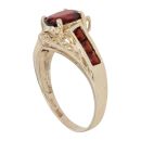 9ct Yellow Gold Garnet Single Stone Ring