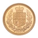 2002 Elizabeth II Fourth Portrait UK Half Sovereign Coin Boxed with Proof