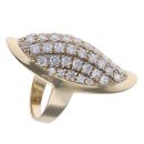 9ct Yellow Gold Cubic Zirconia Dome Ring