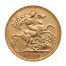 1909 Edward VII Large Head UK Half Sovereign Coin