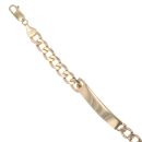 9ct Yellow Gold ID Curb Bracelet 7.5"