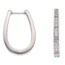 9ct White Gold 0.50ct Brilliant Cut Diamond Hoop Earrings