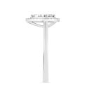 9ct White Gold 0.50ct Pear Shape Cluster Lab Grown Diamond Halo Ring