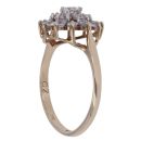 9ct Yellow Gold Cubic Zirconia Flower Cluster Ring