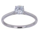 9ct White Gold 0.50ct Brilliant Cut Lab Grown Diamond Solitaire Ring